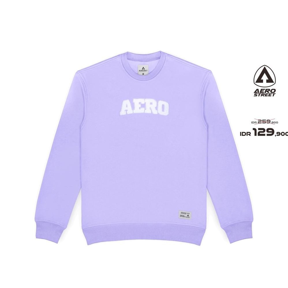 Sweater Kaos Pria Basic Ungu Muda Sweatshirt Bcaaa