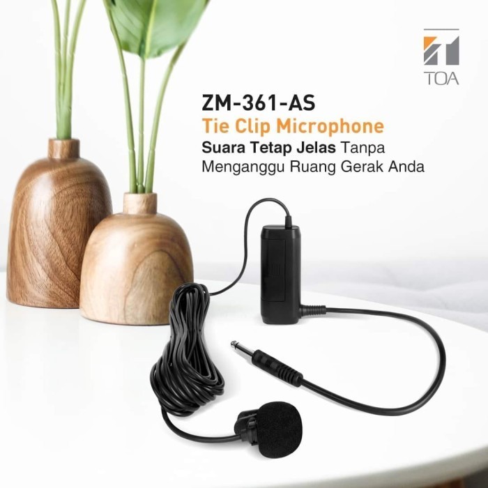 Microphone Jepit Toa Mikropon Mic Toa Zm-361 Zm 361