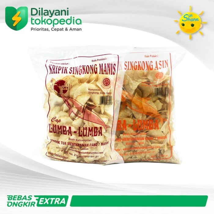 

BERKUALITAS Bundling 2 keripik kripik singkong Cap Lumba Malang 500 gr 500gr 2pcs