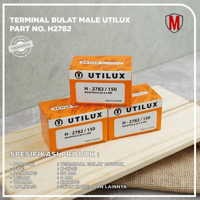 Skun Bulat Cowok / Konektor Male Terminal Skun Utilux H-2782 Original