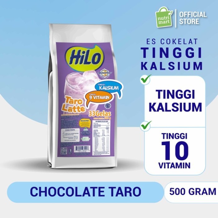 

GRATIS ONGKIR HiLo Taro Latte Refill 500g - Powder Drink Tinggi Kalsium