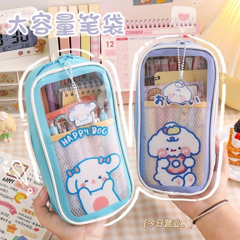 

Kekinian (Sanrio Unique 23) Free Gantungan Kotak Pensil Aesthetic / Tempat Pensil Transparan Lucu Fh-46