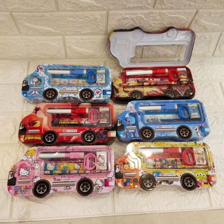 

TERLARIS TEMPAT PINSIL KALENG SET STASIONERY BENTUK MOBIL ni-22