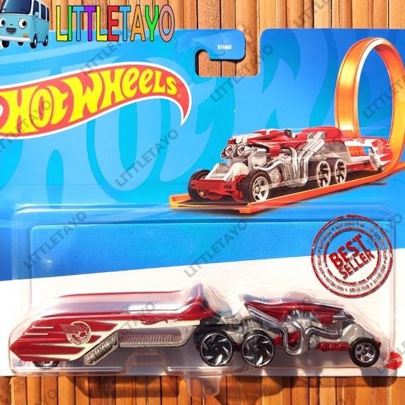 HOTWHEELS TRUCKS TRACK STARS TRUCK TRAILER CONTAINER MINI CAR TOWING