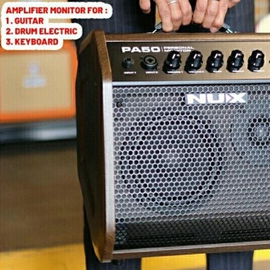 Nux Pa-50 Pa50 Pa50 Amplifier Gitar Keyboard Drum 50Watt