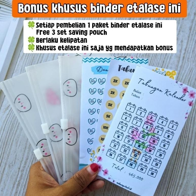 

8.8 [10 Ziplock] Part 1 Paket Binder Nabung Binder Keuangan Ukuran A6
