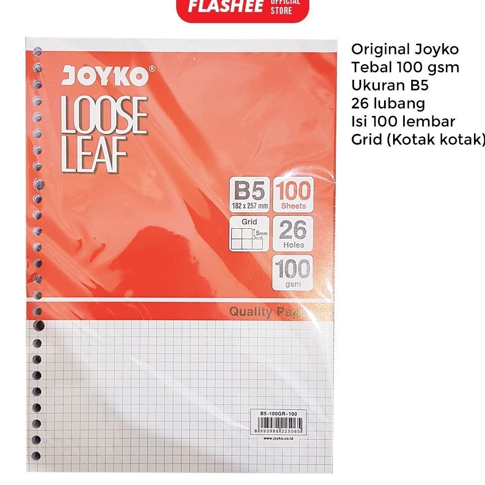 

Ori Flashee Loose Leaf A5 B5 Isi Kertas Binder Kertas File A5 20 Ring B5 26 Ring Bergaris Polos