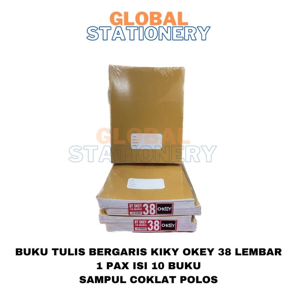 

Discount Buku Tulis Bergaris Kiky Oakey Okey 38 Lembar Sampul Coklat Kraft Polos