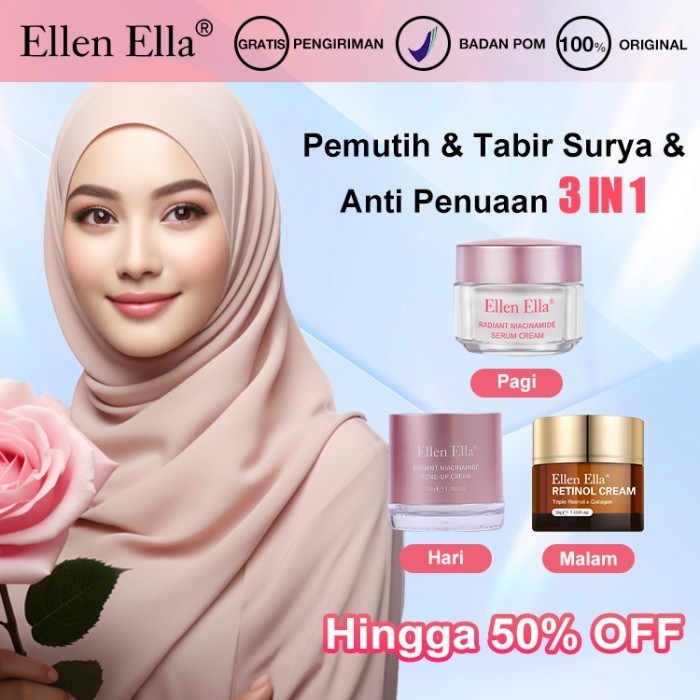 Ready StockEllen Ella Advanced Pemutih Anti Aging Day & Night Cream