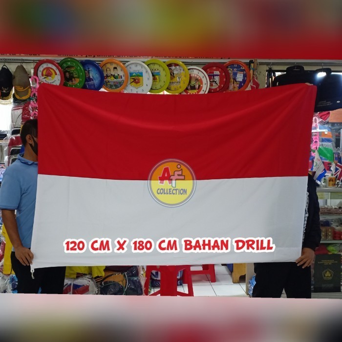 

Terlaris Bendera Merah Putih Bahan Drill 120 cm x 180 cm PREMIUM SALE
