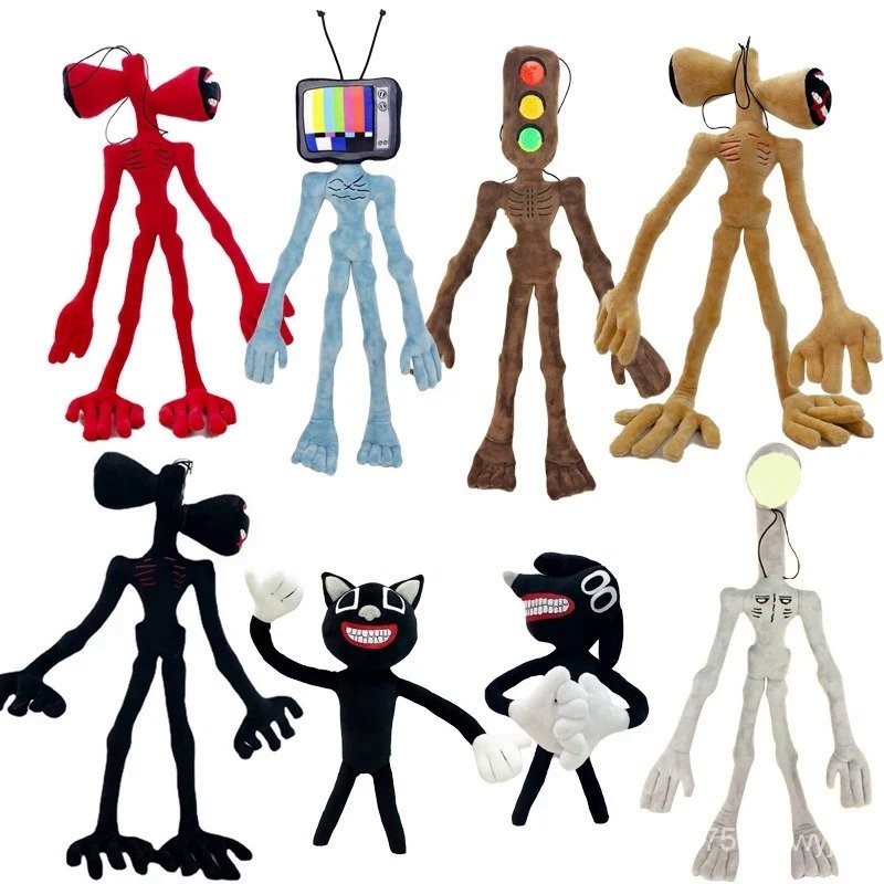 55CM Bendable Siren Head Plush Toys Office Decoration Standing Siren Head Stuffed Toy Desktop Orname