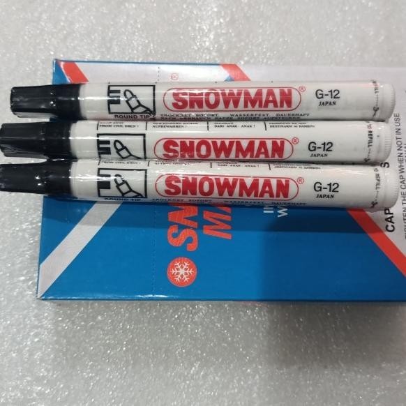 

Spidol Snowman Permanent G 12 Hitam 12Pcs