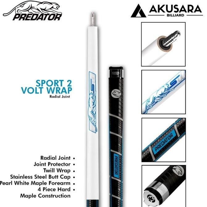 Terlaris Predator Sport 2 Wrap Butt Only Stick Billiard