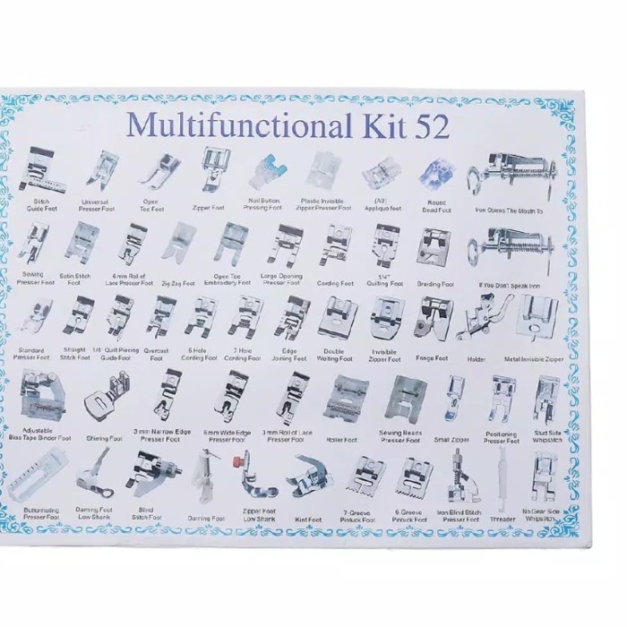 52 Pcs Sepatu Mesin Jahit Portable Sewing Machine
