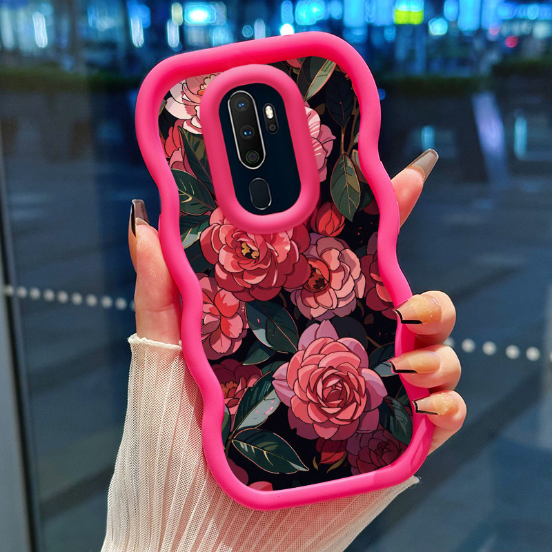 Casing Hp Untuk OPPO A5 2020 A9 2020 A31 2020 A8 Case Cesing Silikon kasing pola bunga indah Casing 