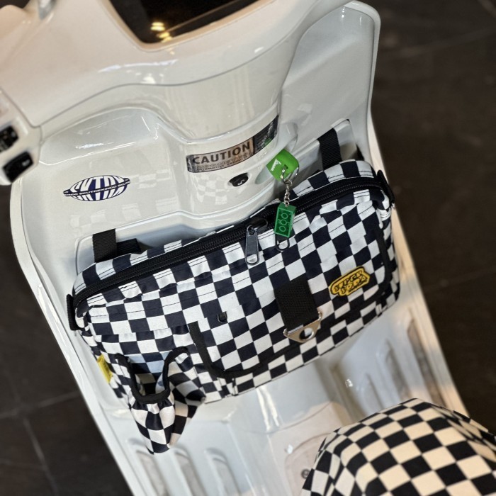 Tas Bagasi Vespa Checkerboard Vespa Sprint Primavera Lx