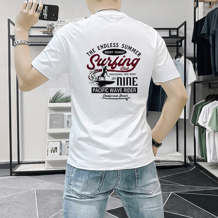 Men's wear T-shirt fashion jacket kaos pria  t shirt kaos putih baju distro pria Lengan pendek