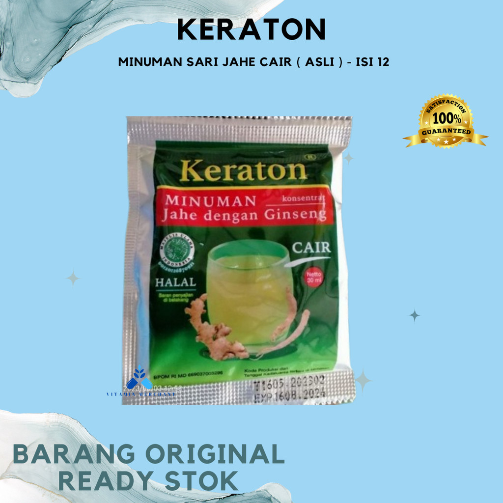 

PACK 12*30ML - JAHE KERATON isi 12 / MINUMAN SARI JAHE CAIR ( ASLI )