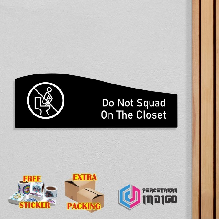 

Terlaris Papan tanda sign board akrilik 30cmx10cm Do not squad Keren