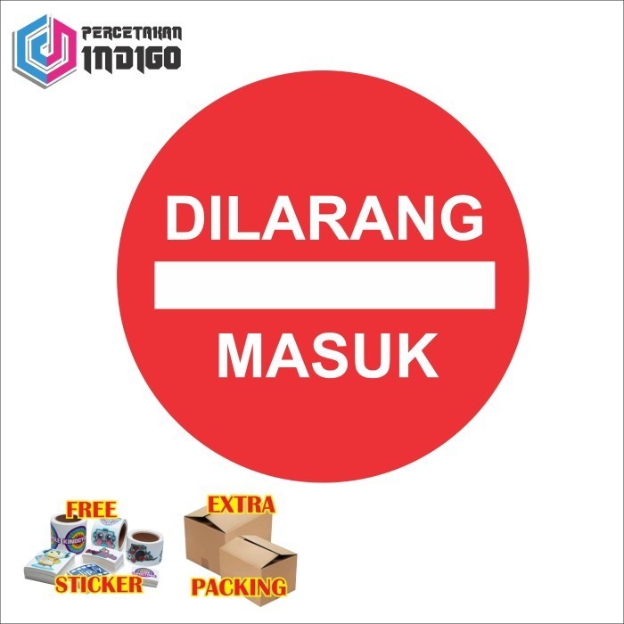

Murah papan tanda sign board bulat dilarang masuk merah Keren