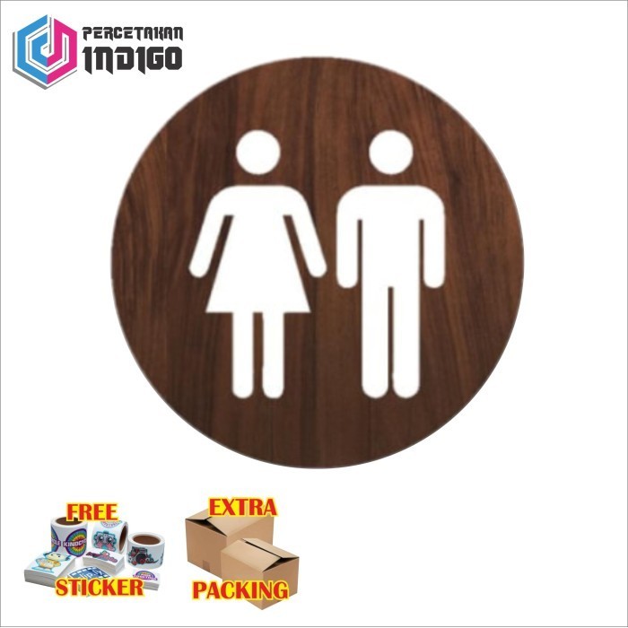 

Murah papan tanda sign board bulat toilet Elegan
