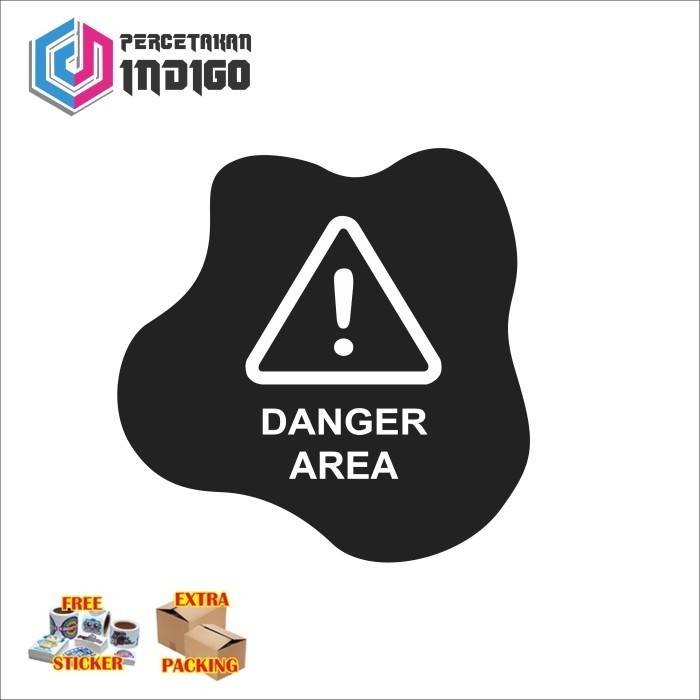 

Murah sign papan akrilik acrylic danger area Elegan