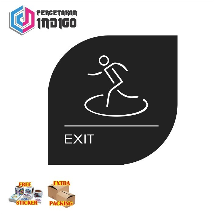 

Terlaris sign papan akrilik acrylic exit Keren