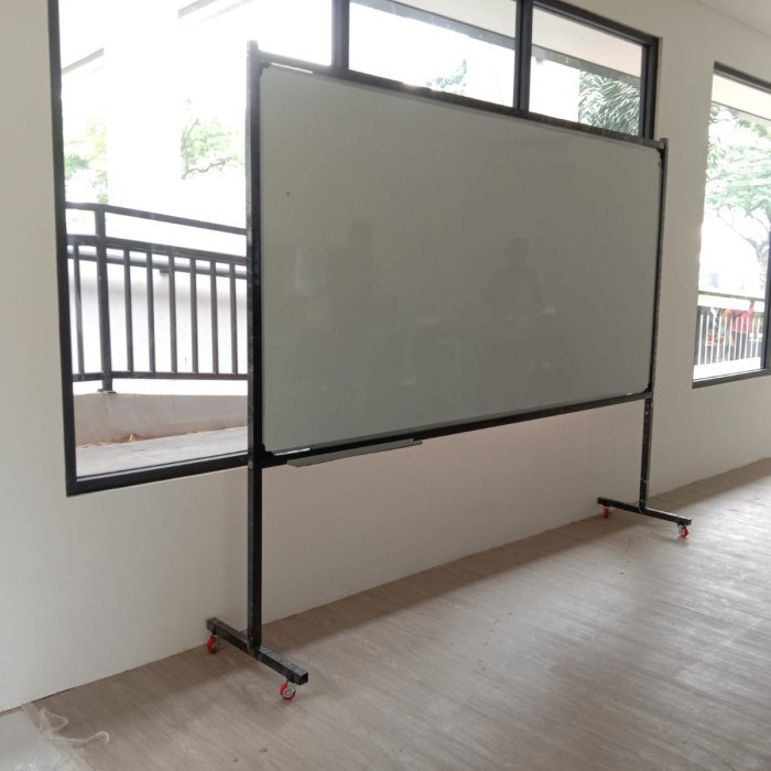 

whiteboard/Papan Tulis standing 120x240 hpl gampang di hapus .