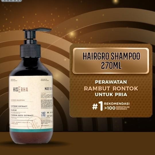 His Erha Hairgrow Shampoo - Shampo Umbuh Rambut Rontok Pria 270 Ml
