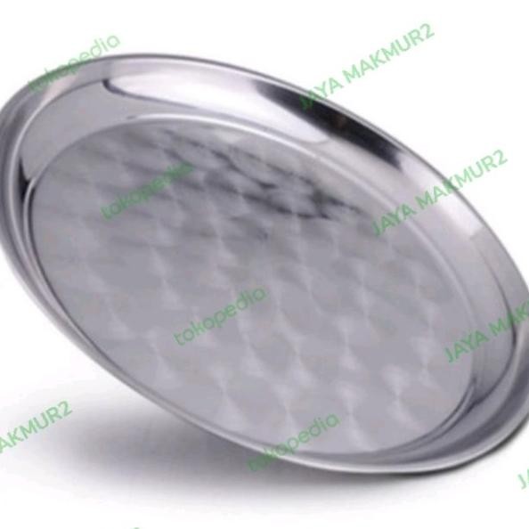 Nampan Bulat Stainless Stell 60 Cm / Baki Nampan Bundar Besar