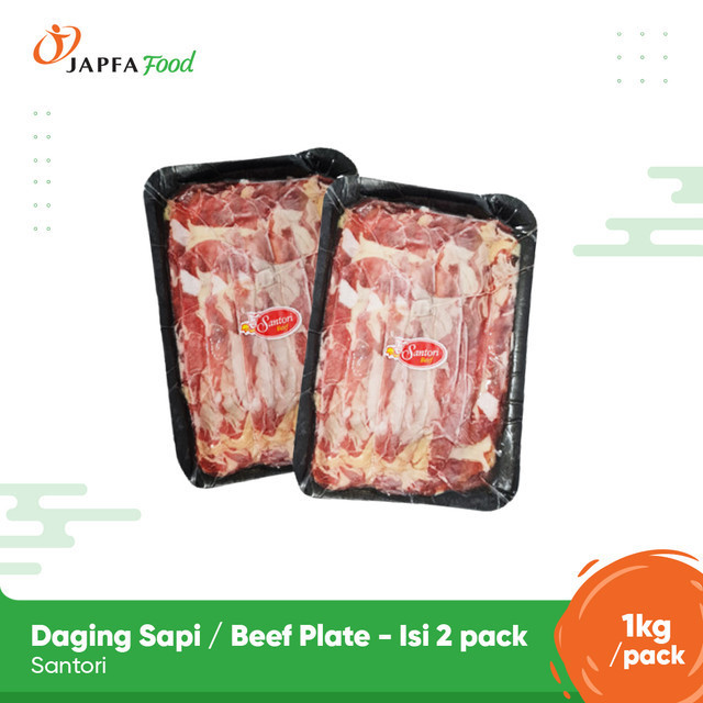 

Santori Daging Sapi Sliced / Beef Plate 1kg / 1000gr - Isi 2 pack