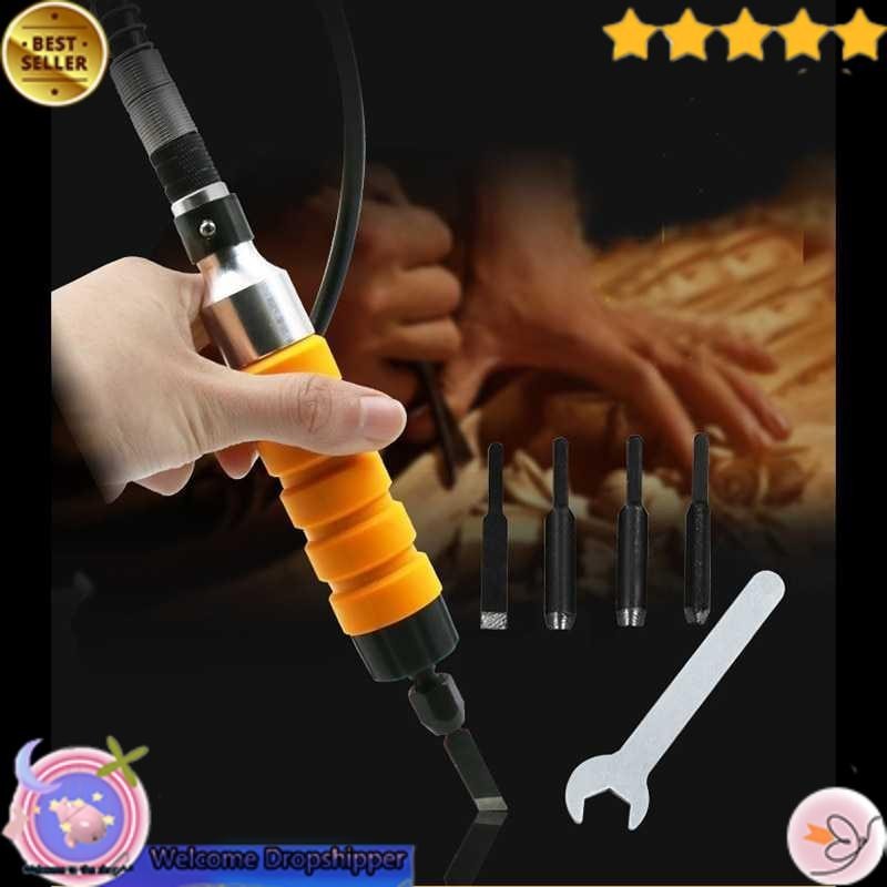 

VamsLuna Alat Ukir Kayu Electric Chisel Wood Carving Tool Set - RI0240 WD4