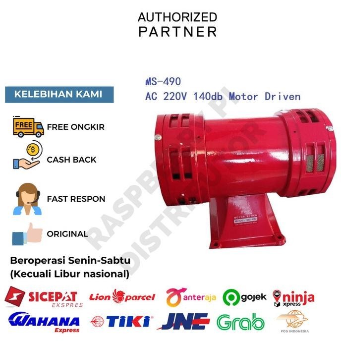 Motor Sirene MS490 MS-490 MS 490 horn alarm klakson S283 Siren 5" inch