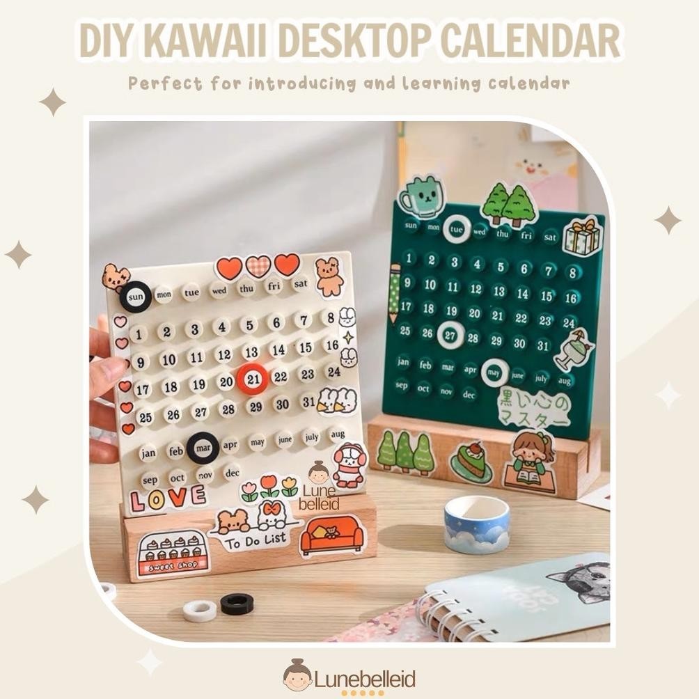 

BISA COD DIY Kawaii Desktop Calendar / Kalender Meja Belajar / Hadiah Kado Natal Anak gub-103