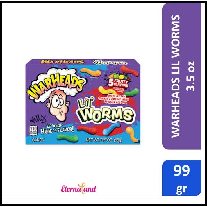 

Warheads Lil Worms Candy - Permen Warheads Impor Usa