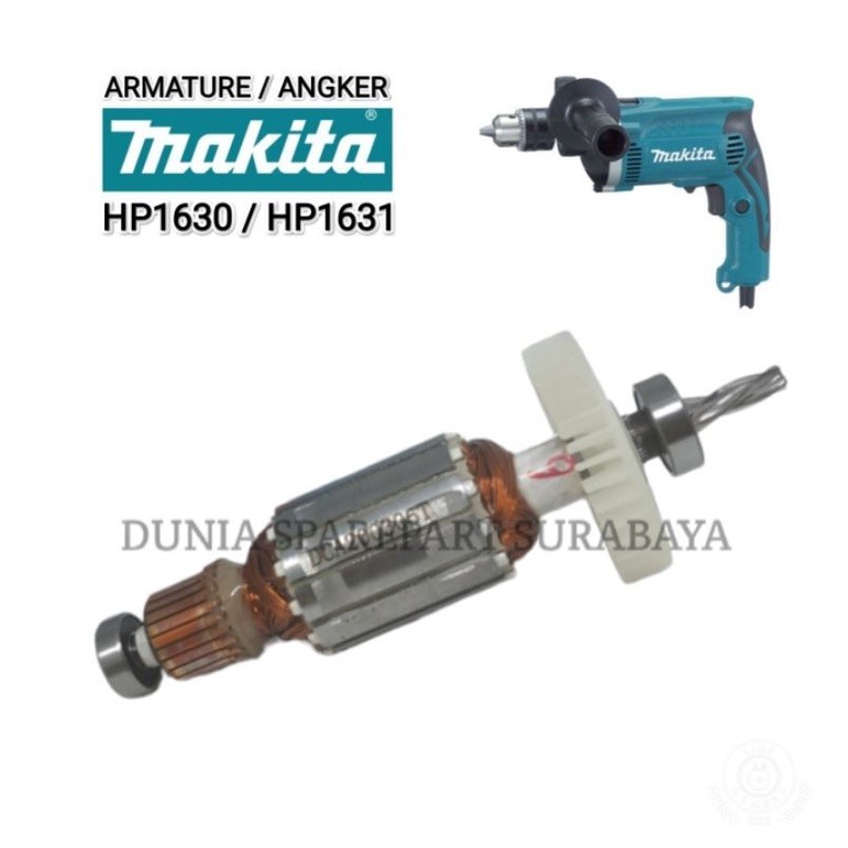 Original Sparepart Armature Mesin Bor Makita Hp1630 / Hp1631 / Angker Dinamo Bor Makita Hp 1630 / Hp