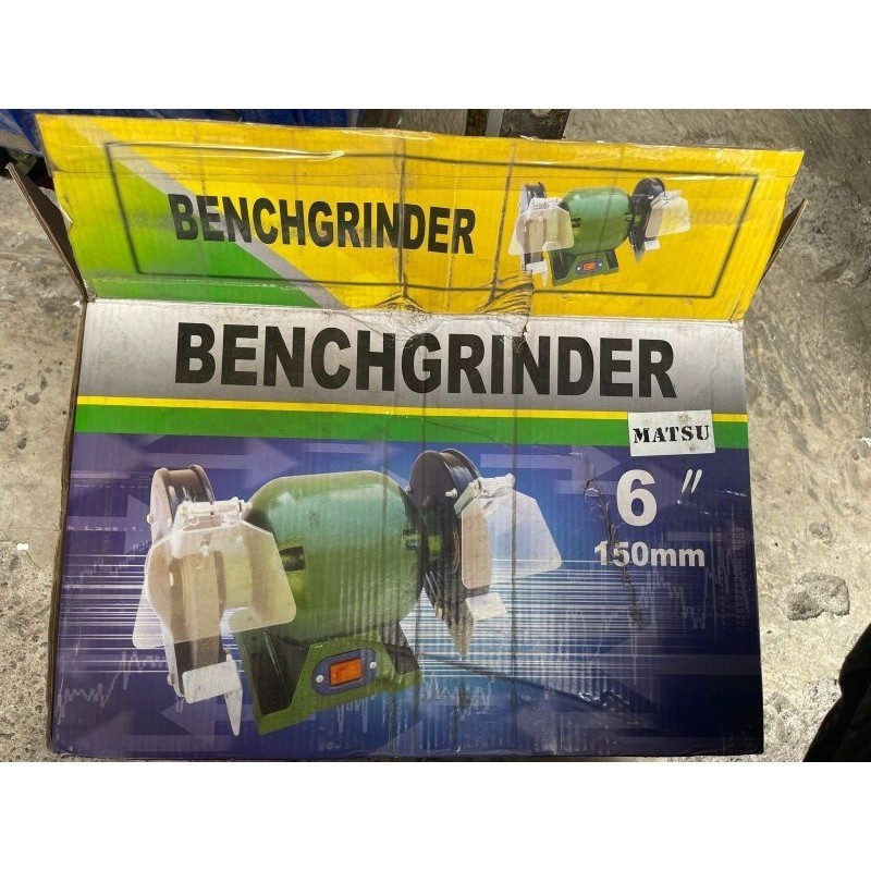 Original Mesin Gurinda Duduk 6" Bench Grinder 6 Inch Gerinda Duduk Stand Grenda Batu Asah