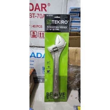 Original Kunci Inggris 15" Tekiro Adjustable Wrench Tekiro 15 Inchi Tekiro Kunci Inggris 15 Inch