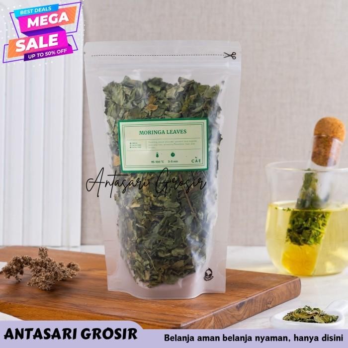 

DAUN KELOR KERING / DRIED MORINGA LEAVES / MORINGA OLEIFERA 10 - 100GR BEST PRODUK!!