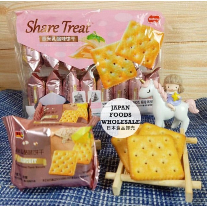 

PRODUK TERBATAS Bairong Share Treat Coix Cheese Flavor Biscuit / cemilan impor / snack