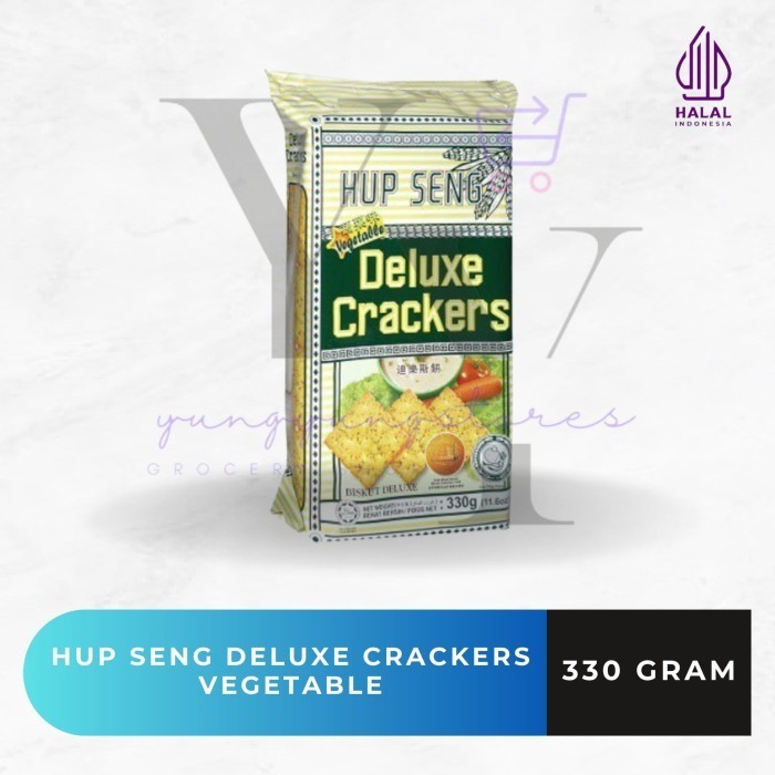 

TERBATAS HUP SENG Deluxe Crackers Vegetable / Cheese / Sayuran / Keju 330 gram