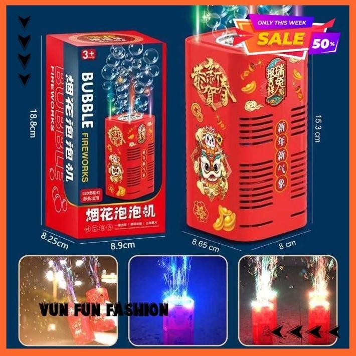 MESIN GELEMBUNG SABUN OTOMATIS KEMBANG API BUBBLE MACHINE BENTUK KEMBANG API IMLEK UNTUK RUMPUT OUTD