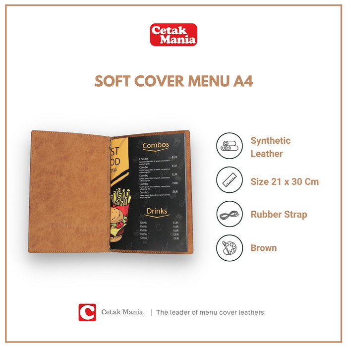 

SOFT COVER MENU KULIT A4 - READY STOCK