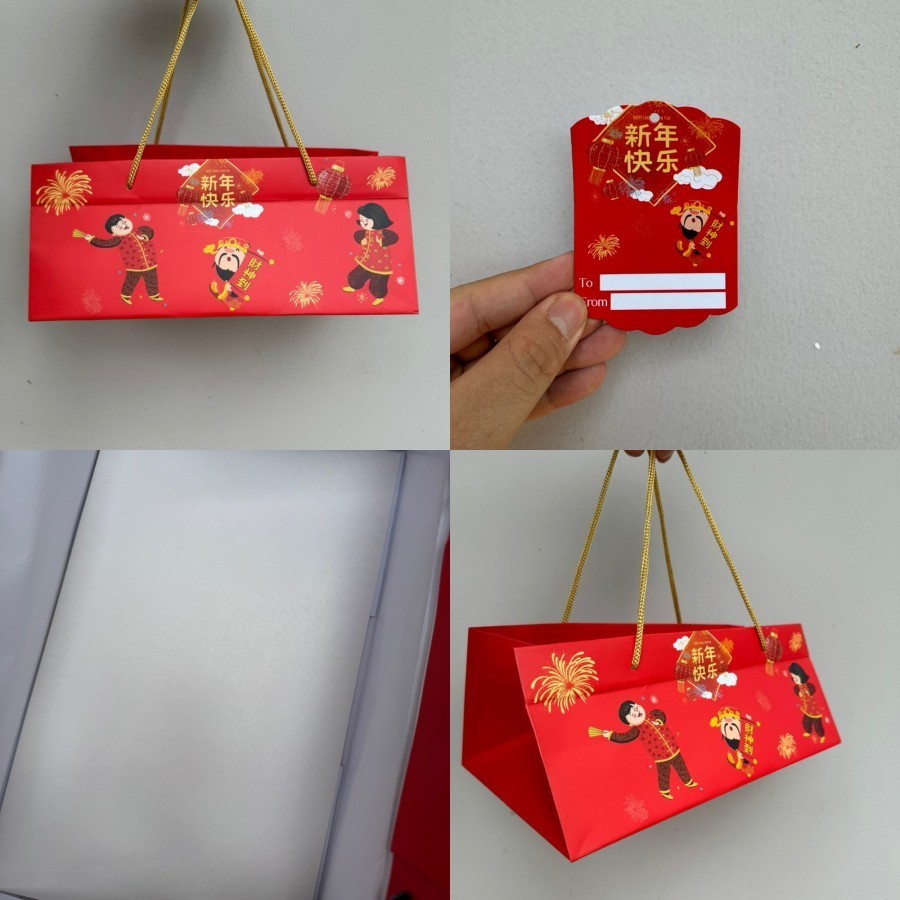 

Paperbag imlek kecil uk. 31x19x13 cm chinese new year party + tag