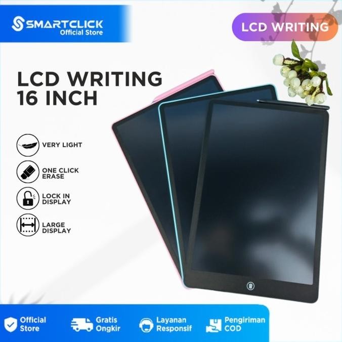 LCD Tablet Anak 16 Inch Berwarna Mainan Papan Tulis Hapus Edukasi Pen Gambar mainan terbaru