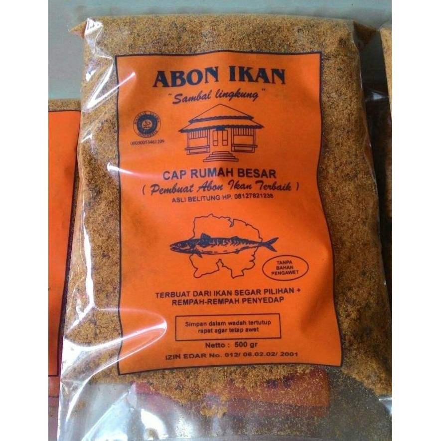 

Sambal Lingkung / Abon Ikan Cap Rumah Besar Asli Belitung 500gr H56M