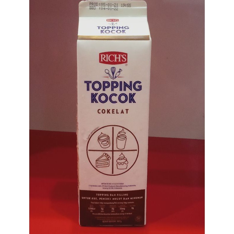 

Grab Only !!! Rich's Whipped Cream Cokelat - 907g