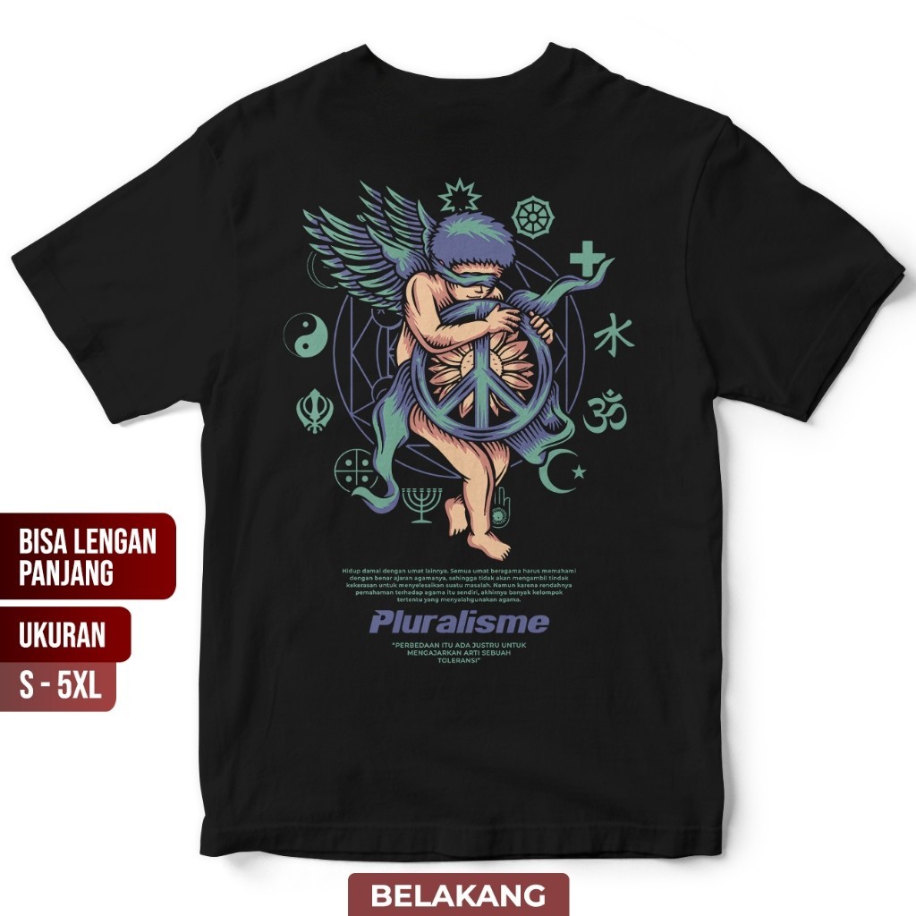 Baju Kaos Pluralisme 18 Perbedaan Mengajarkan Arti Toleransi - tshirt Kata Kata Toleransi Persatuan 