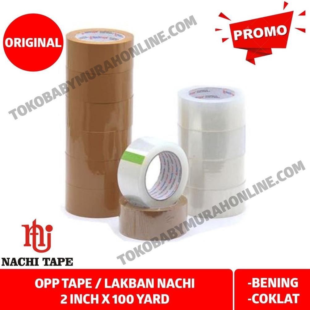 

ter-98 (SLOP ) Lakban Nachi Bening Isi 6 / Opp Nachi 2 inchi / Lakban Nachi Coklat 2 inch isi 6 Viral