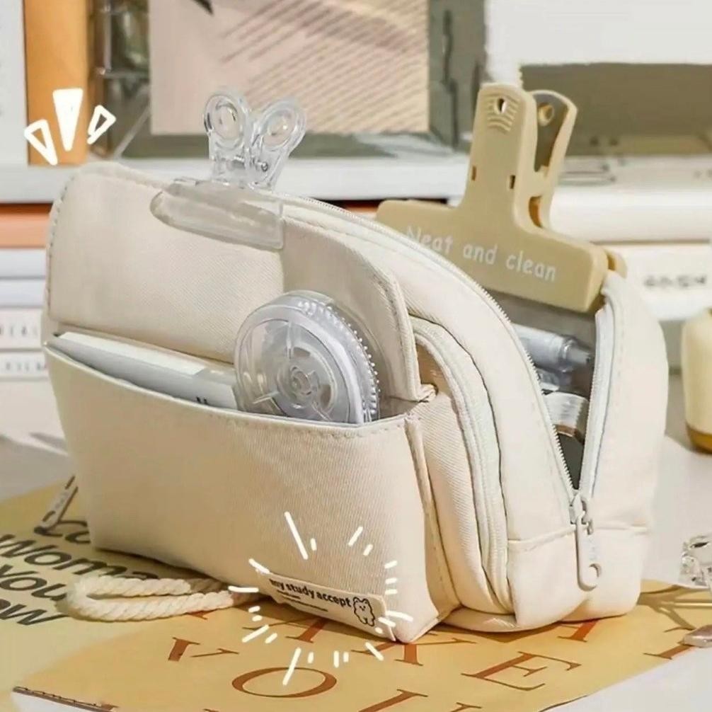 

ter-46 Large Capacity Kawaii Pensil Kapasitas Besar Pensil Tas Kantong Dudukan Kotak untuk Anak Perempuan Kantor Siswa Alat Tulis Organizer Perlengkapan Sekolah Berkualitas